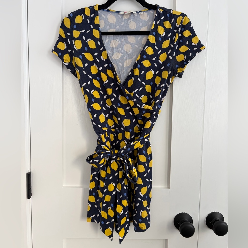 Boden Women’s Lemon Pattern Romper Size 2P